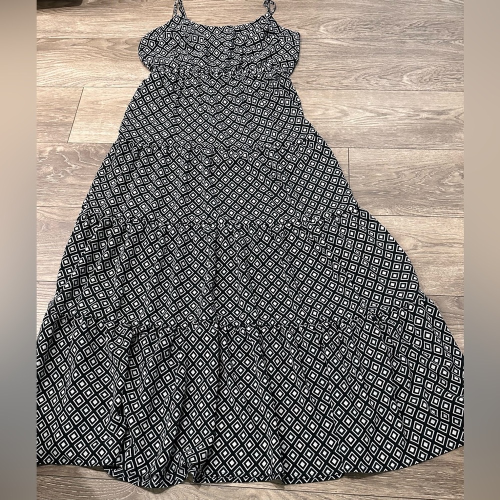 ✨ MICHAEL Michael Kors Maxi Dress – Green, White & Black, - Picture 2 of 14